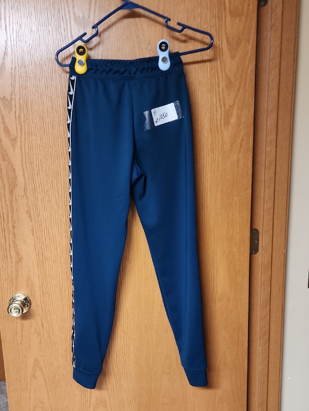 Nike Teal/ Navy Blue Jogger Pants with Side Logo Stripe womens XS number 1050